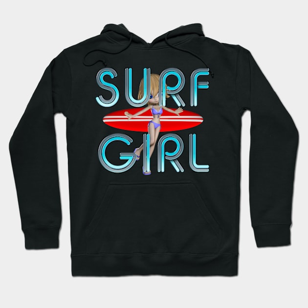 Surf Girl Hoodie by teepossible